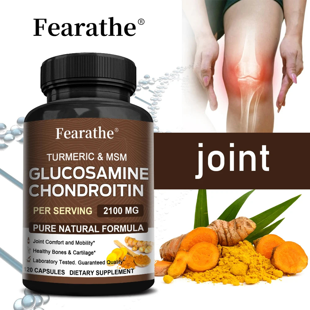 Glucosamine Chondroitin MSM – Joint Support Supplement for Women and Men with Glucosamine Sulfate for Cartilage and Flexibility