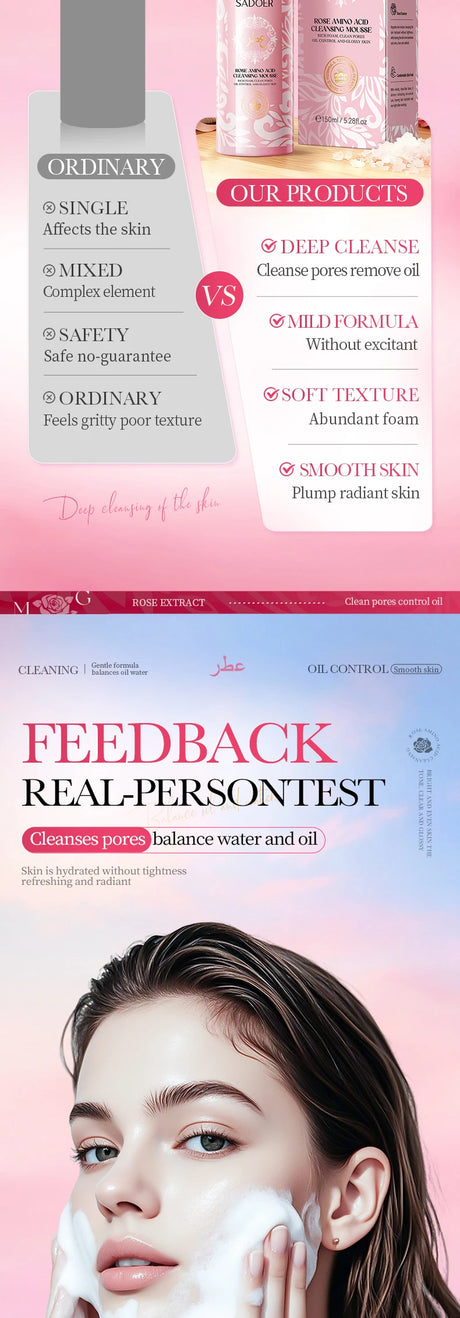 SADOER Vitamin C Facial Cleanser Deep Cleansing Face Wash Foam Moisturizing Whitening Face Wash Massage Cleansing Foam Skin Care