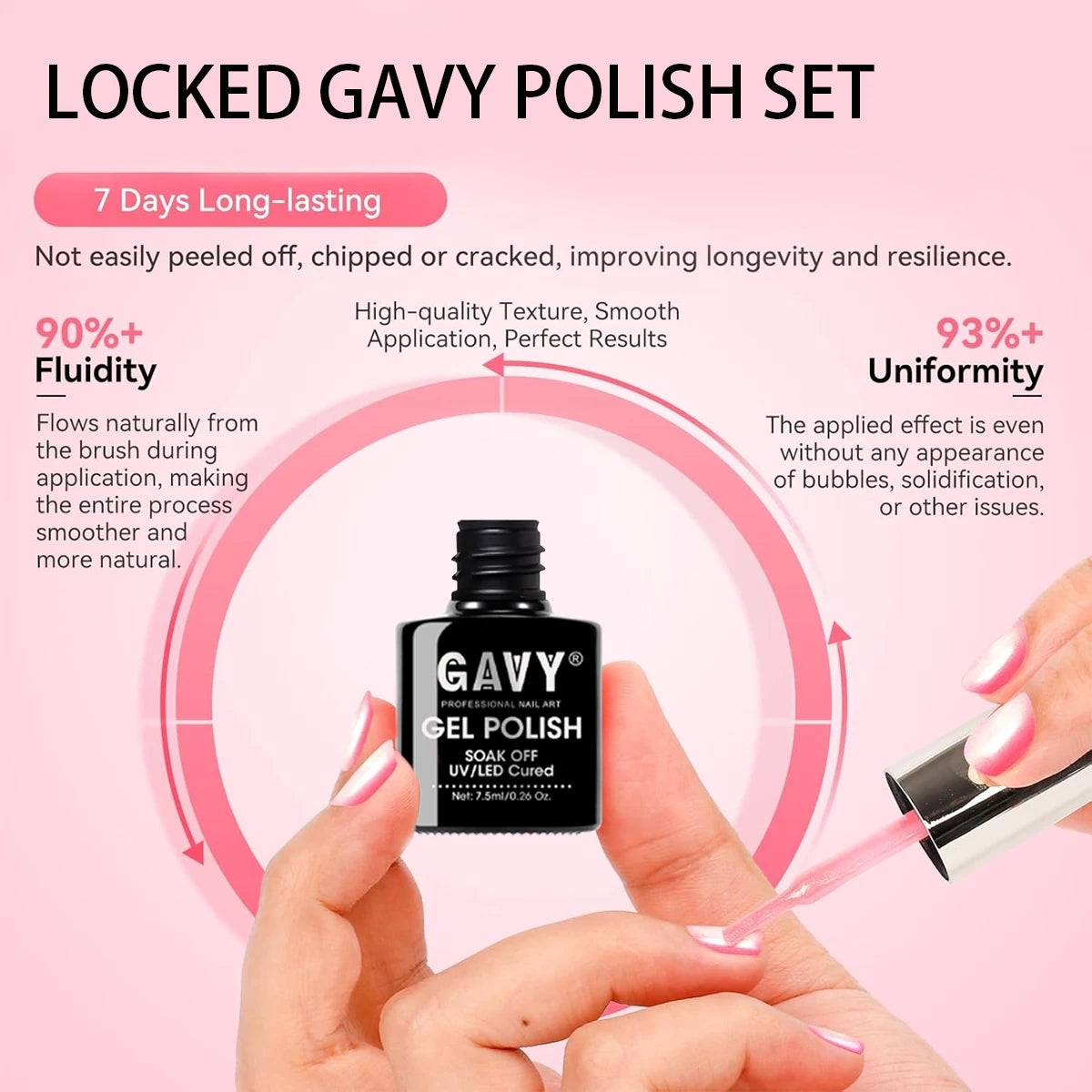 GAVY 6Pcs Aurora Pearlescent Shimmer Metallic Thread Drawing Gel Nail Polish Set Premium Salon Grade Soak Off UV LED Nail Gel Iridescent Glitter Long Lasting Semi Permanent Manicure Varnish Luxury Gift Kit For Wedding Party F