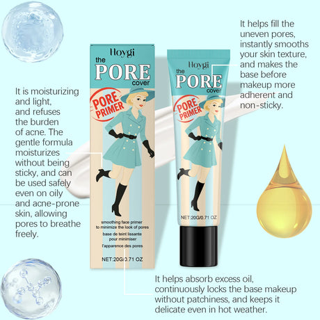 Lightweight Hydrating Moisturizing Primer - Plant-Based Isolation Protection Brightening Concealing No-Makeup Base