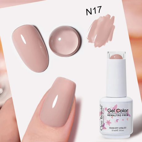 Clou Beaute Grey Color Nail Gel Polish Full Coverage Nail Polish Dark Red Gel Lacquer Varnish Vernis Semi Permanent Nail Art