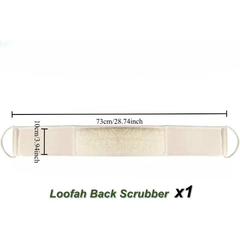 Loofah Sponge for Bathing, Long Strip for Back Scrubbing