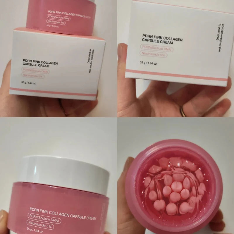 KOEC PDRN Pink Collagen Capsule Cream Anti-Wrinkle Hydrating Glowing Increase Elasticity 5% Niacinamide Hydrolyzed Collagen