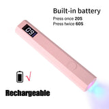 Convenient Handheld Nail Dryer Lamp UV/LED Nail Curing All Gel Polish Nail Art Tool USB Rechargeabl Quick Dry Nail Lamp
