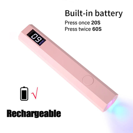 Convenient Handheld Nail Dryer Lamp UV/LED Nail Curing All Gel Polish Nail Art Tool USB Rechargeabl Quick Dry Nail Lamp