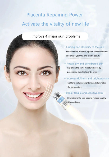 Oligopeptide Placenta Freeze-dried Powder Essence Repair Facial Moisturiz Hydrating Pore Shrinkage Skin Rejuvenation Skin Care