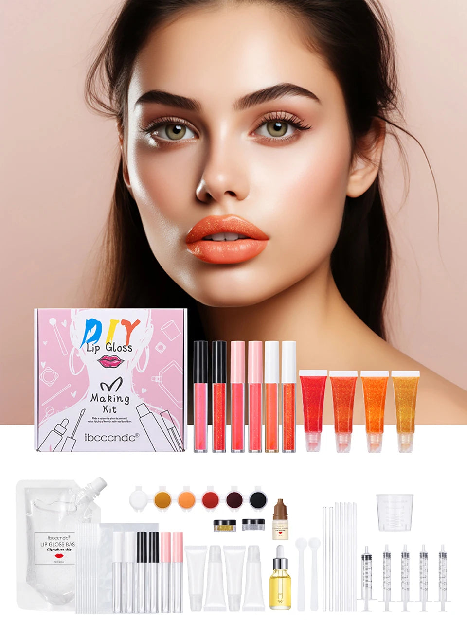 DIY Lip Gloss Making Kit Moisturizing Lip Gloss Base Diy Raw Material Tool Kit Shiny Glitter Lip Tints Glaze Handmade Cosmetic