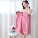 Wearable Cotton Bath Towel for Men and Women, Bath Skirt Wrap with Button, Shower Sauna, Spa Body Robe, Beach Towel, 140x70cm