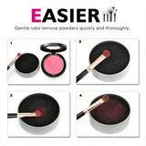 Easy to clean makeup brush Cleaning sponge - quick color removal and dry cleaning tool for eye shadow and eyeliner