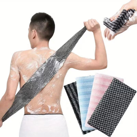 1PC Japanese Exfoliating Washcloth Nylon Back Scrubber Body Scrubber Shower Sponge Bath Towel Brush Deep Cleansing Accessories