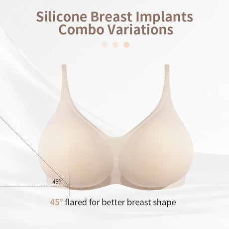 LERVANLA Silicone Breasts Pads Forms Pads Chest Women's Fake Boobs Enhancement Magnify Underwear 2-in-1Breast Becomes Big