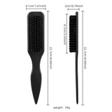 4Pc Boar Bristle Slick Back Hair Brush Set For Sleek Ponytail Bun Smoothing Baby Hairs,Flyaways,Edge Control Backcombing Teasing