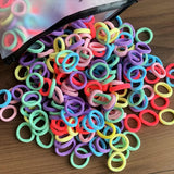 50/100Pcs Hair Bands for Children Colorful Nylon Scrunchie Hair Ties Rubber Band Kids Elastic Hair Leagues Girl Accessories
