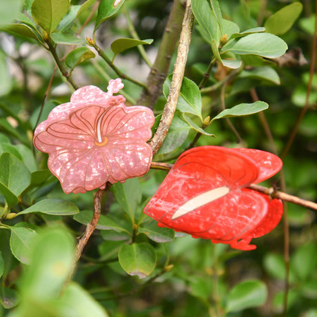 Muweordy Anthurium Hair Claws Beautiful Flower Series Acetate Claw Clip INS Trendy Hair Clips Hair Accessories for Women Girls