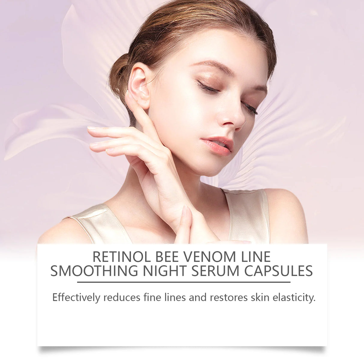 Retinol Bee Venom Facial Capsules Anti-Wrinkle Firming Smoothing Moisturizing Facial Skin Anti-Aging Night Serum for Face & Neck