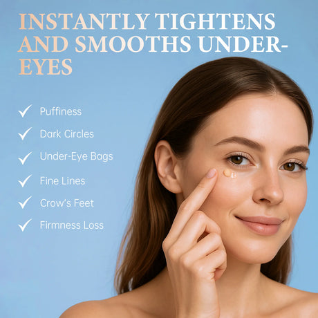 Pentapeptide Complex Instant Firming Eye Cream  With Caffeine For Dark Circles Puffiness Repair Eye Serum Smooth Skin Care