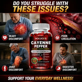Cayenne Pepper Capsules, with Vitamin D3 K2, Blood Circulation, Promote Digestion, Boost Metabolism, Support Joint, Bone Health