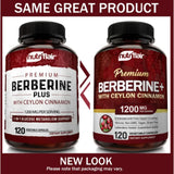 Premium Berberine HCl, Pure Ceylon Cinnamon Extract, Blood Sugar Balance, Cardiovascular Health, Supports Heart Health