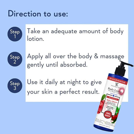 500ml Alpha Arbutin 30% AHA+2% BHA Whitening Body Lotion Glow Skin Brightening Moisturizer Hydrating Smoothing Body Cream