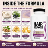 Hair Skin Nails Support Vitamins with Biotin Collagen Saw Palmetto 10000mcg Biotin Vegan Capsules Beauty Nutrition Formula