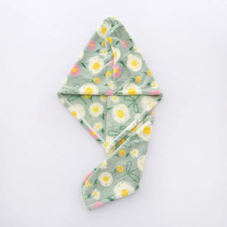 1 Piece of Flower Patterned Dry Hair Towel, Soft and Absorbent, Cute and Charming Dry Hair Cap, Easy to Wear and Not Easy to Fal