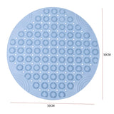 Bathroom Mat Anti-slip Sucker Round PVC Bath Mat with Drain Hole Silicone Bathing Rugs Foot Massage Pad Bathtub Soft Shower Mat