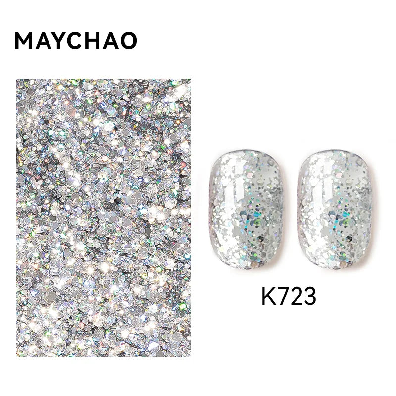 MAYCHAO Cat Eye Magnetic Gel Nail Polish Glitter Effect Semi Permanent Soak Off UV Gel Varnish Manicure For Nail Art