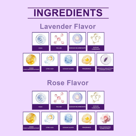 Rose Lavender Aromatherapy Shower Steamers Tablets Home Spa Relax Body Mental Relaxation Bath Products Shower Steamers Tablets