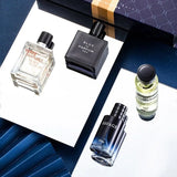 4 PCS/Set Men's Perfume Gift Set 3x30ml Long Lasting Woody Citrus Ocean Eau De Toilette Spray for Daily Work Dating Casual Use