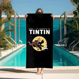 Beach Towels Adventures of Tintines Bathroom Turban for Hair Drying Towel Bathroom Set Accessories Personal Care Spa Large Towel