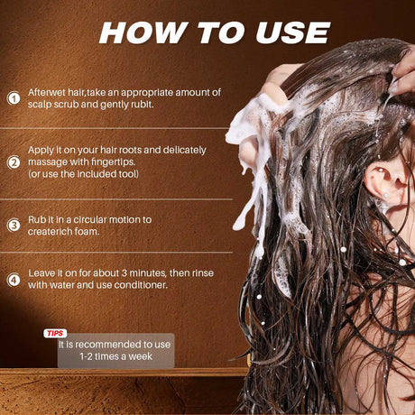 Batana Oil Scalp Scrub for Strengthening Hair Deep Cleaning Nourishing Soothing Shampoo for Sensitive Scalp Hair Care