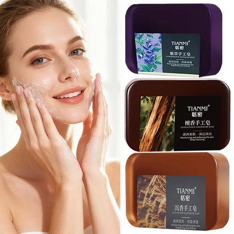 6PCS Fruit & Flower Scented Handmade Soap (Lemon, Jasmine, Sandalwood, and 3 Other Fragrances) – Gentle Facial Cleansing