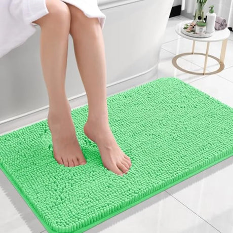 Bathroom Rugs 30x20, Extra Soft Absorbent Chenille Bath Rugs, Rubber Backing Quick Dry, Machine Washable Bath Mats for Bathroom