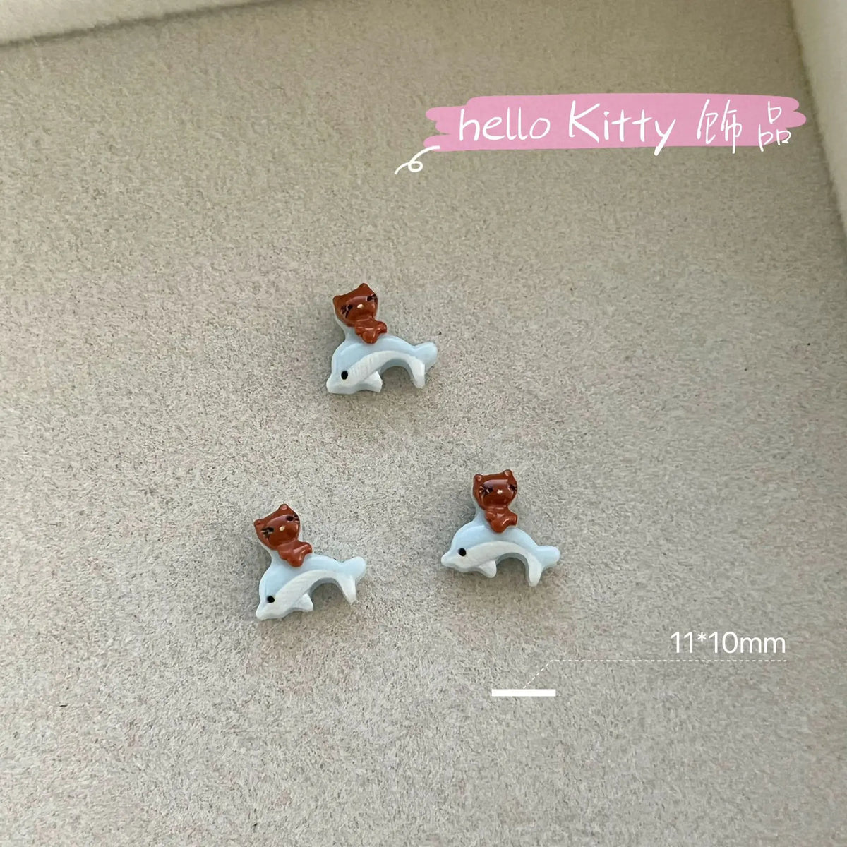50Pcs/Pack Potdemiel cat Trendy Nail Charms - Cute Resin Cat Nail Art, Press-On Nail Decor for Kawaii Manicures