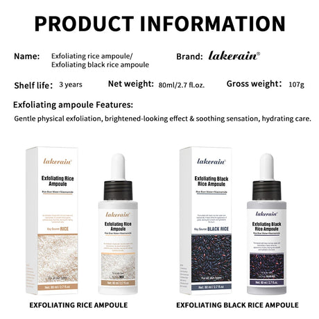 Rice Peeling Ampoule Soft Exfoliating Face and Body Scrub Dead Skin Cells Blackhead Remover for All Skin Types  korean skin care