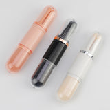 4in1 Travel Makeup Brushes Set Retractable Kabuki Brush and 3 Small Brushes For Eye With Soft Bistles Small Portable For Touchup