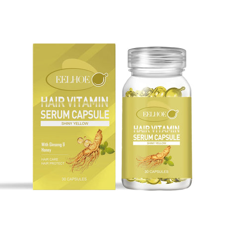 EELHOE Vitamin E in Oil for Hair Loss Prevention Strengthening Hair Roots Moroccan Argan Oil Smooth Regrowth Hair Oil Capsules