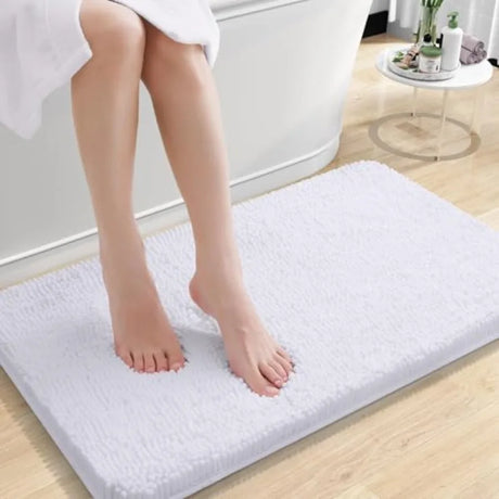 Bathroom Rugs 30x20, Extra Soft Absorbent Chenille Bath Rugs, Rubber Backing Quick Dry, Machine Washable Bath Mats for Bathroom