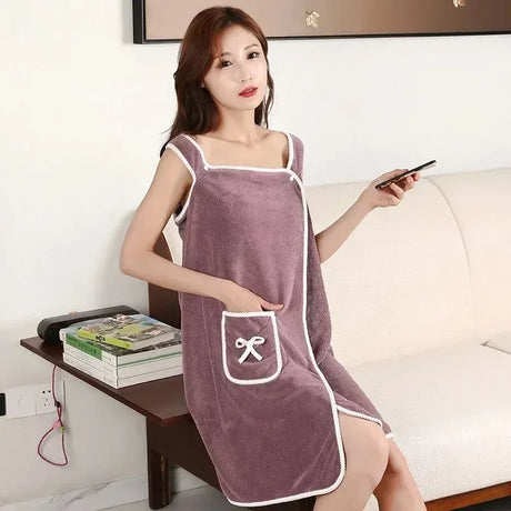Women's Bath Towel Wearable 140x85cm - Quick Dry Spa&Beach Wrap with Anti-Slip Design for Shower Gym Yoga Fast-drying Convenient