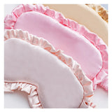 Silk Ruffle Sleep Eye Mask Soft Sleeping Eye Covers Multicolor Night Dream Blackout Eye Patches for Woman Man to Sleep Better