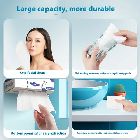 Family Pack 700g Face Wash Towel Hanging Disposable Wall Extraction Cotton Face Wipe Face Wash Towel Soft Makeup Remover Towel