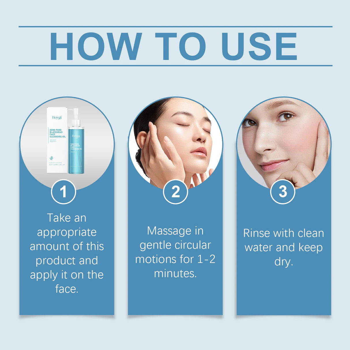 Hoygi 120ml Double Cleansing Gentle Makeup Remover for Face Eyes Soybean Oil Niacinamide No Residue Non Greasy Vegan Cleanser