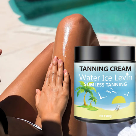 Body Tanning Lotion, Rich in Shea Butter and Coconut Oil, Deeply Moisturizing, Fast Absorbing, Non-Greasy, No Sunburn, Hypoallergenic for Men and Women