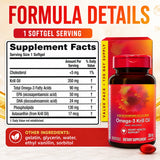 Omega-3 Krill Oil 350mg Softgels 130 Count, EPA DHA with Phospholipids & Astaxanthin, Daily Wellness Support for Men & Women