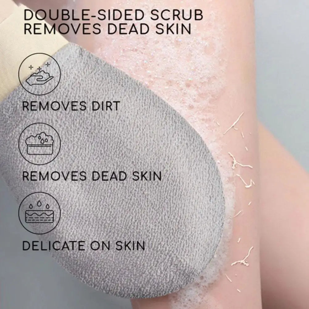 Upgrade Back Scrubbing Towel Dual Sided Durable Exfoliating Body Towel Back Strap Unisex Detox Mud Back Scrub Extended Bathing T