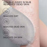 Upgrade Back Scrubbing Towel Dual Sided Durable Exfoliating Body Towel Back Strap Unisex Detox Mud Back Scrub Extended Bathing T
