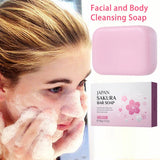 LAIKOU Sakura Facial  Body Whitening Soap Reduces Acne Dark Spot Deep Cleaning Cutin For Face Body Skin Care 90g ﻿
