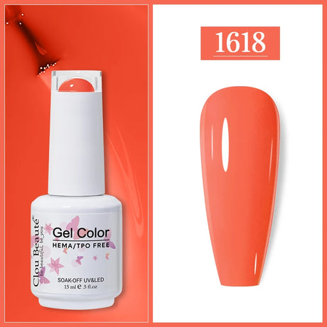 Clou Beaute Gel Nail Polish Neon Brown Royal Blue Red Green Pastal Nude Nail Art Varnishes Gel Lacquer HEMA/TPO FREE UV Gel Nail