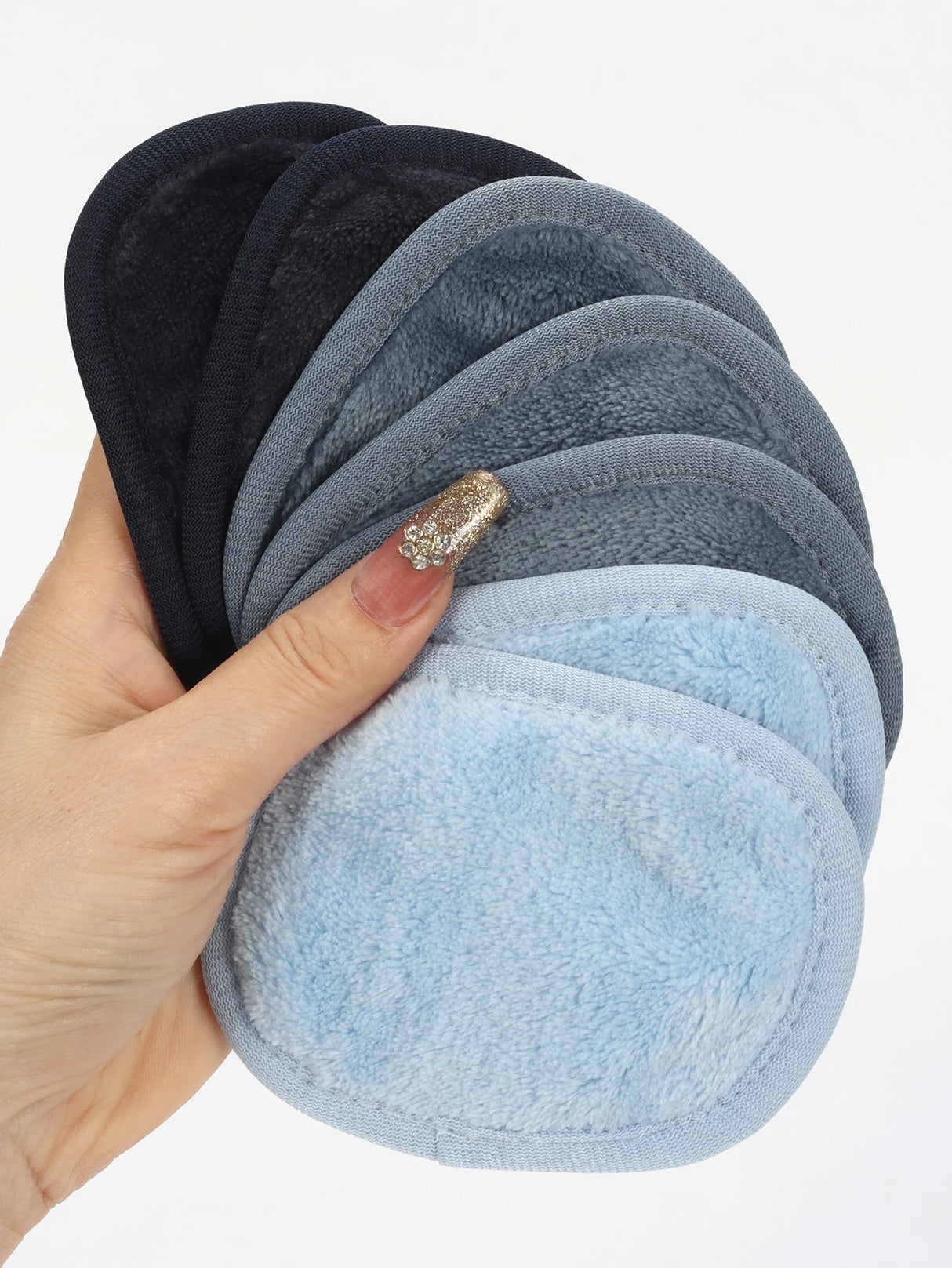 810 Makeup Remover Wipes Gradient 7Pcs, Machine Washable, Reusable Makeup Remover Tools for All Skin Types
