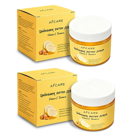 Underarm Detox Scrub Turmeric Vitamin C Dark Spot Armpit Remover Body Deodorant Even Skin Tone Exfoliating Body Scrub Lotion